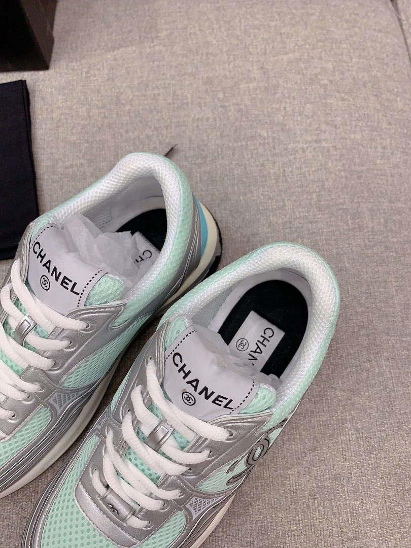 Chanel Women’s Sneaker G45077 Designer Trainers Fabric Laminated C90105