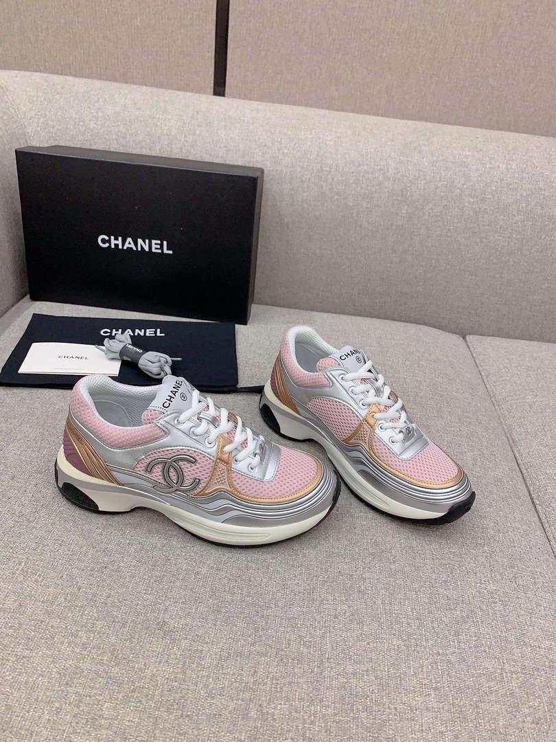 Chanel Women’s Sneaker G45077 Designer Trainers Fabric Laminated C90106