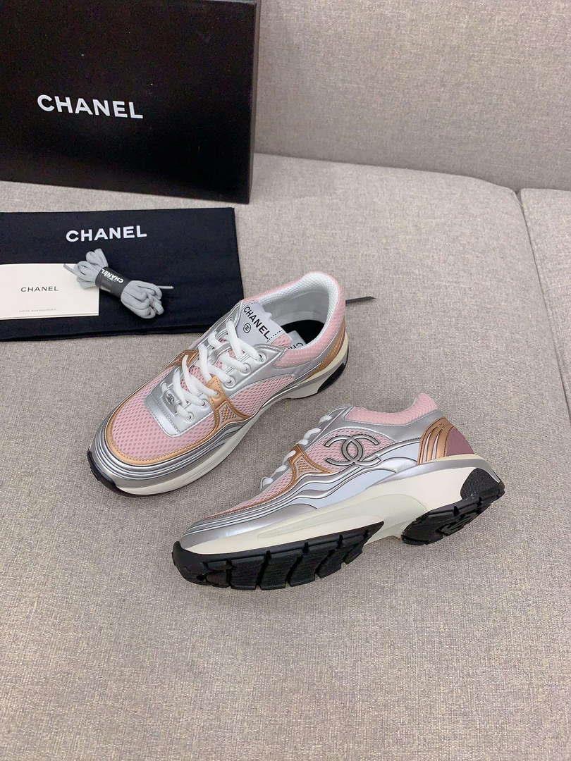 Chanel Women’s Sneaker G45077 Designer Trainers Fabric Laminated C90106