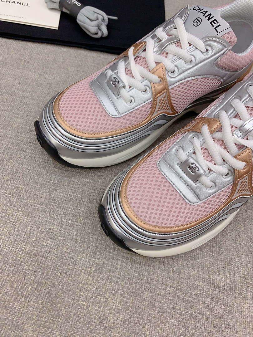Chanel Women’s Sneaker G45077 Designer Trainers Fabric Laminated C90106