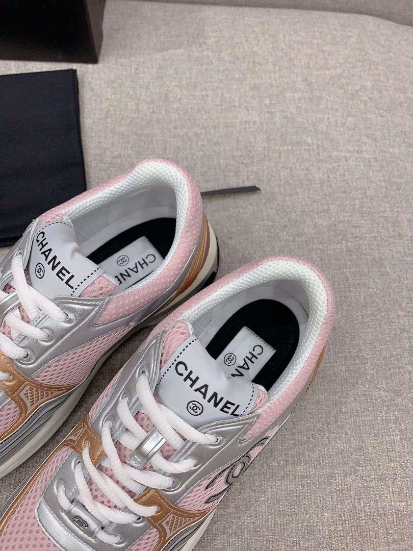 Chanel Women’s Sneaker G45077 Designer Trainers Fabric Laminated C90106
