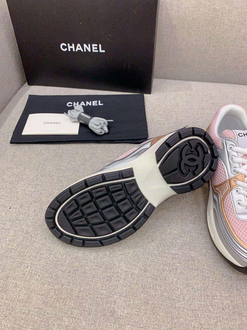 Chanel Women’s Sneaker G45077 Designer Trainers Fabric Laminated C90106