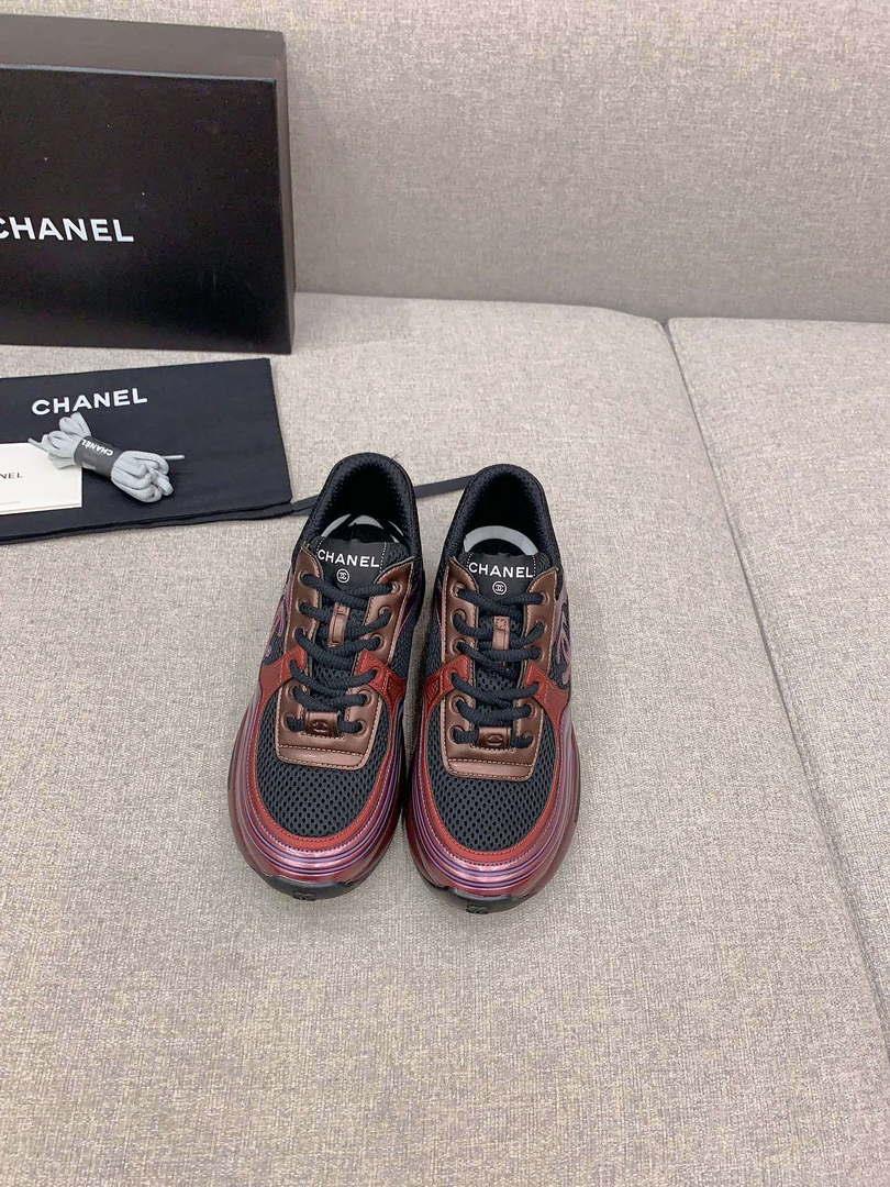 Chanel Women’s Sneaker G45077 Designer Trainers Fabric Laminated C90109