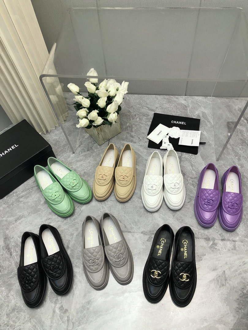 Chanel Women’s G45474 Fashion Loafers Moccasins Lambskin C90406