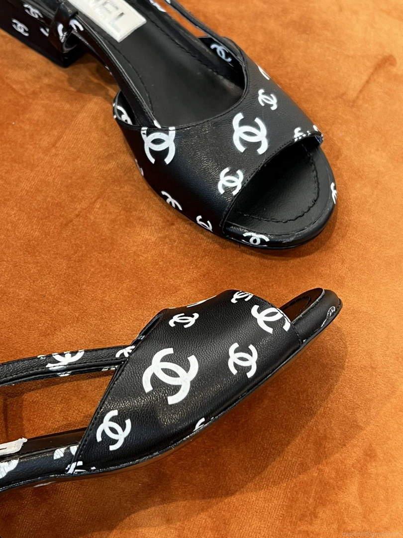 Chanel Women’s Sandals Chanel Designer Heel 35mm C90240 Black