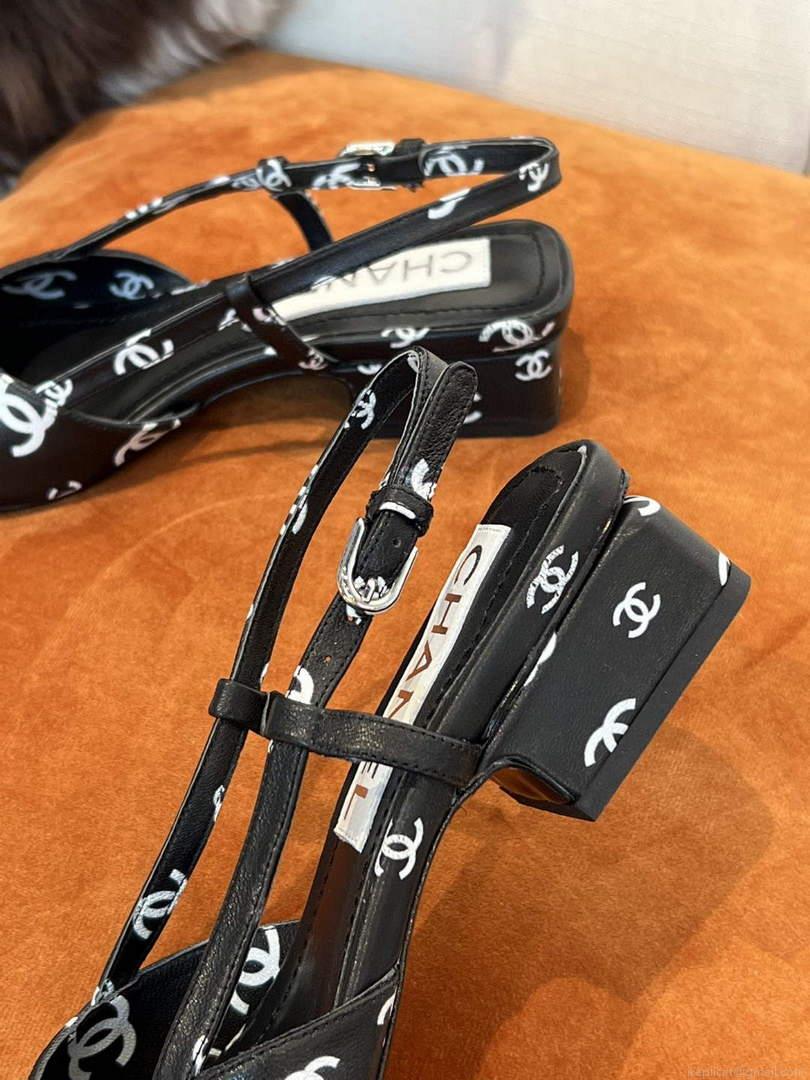 Chanel Women’s Sandals Chanel Designer Heel 35mm C90240 Black