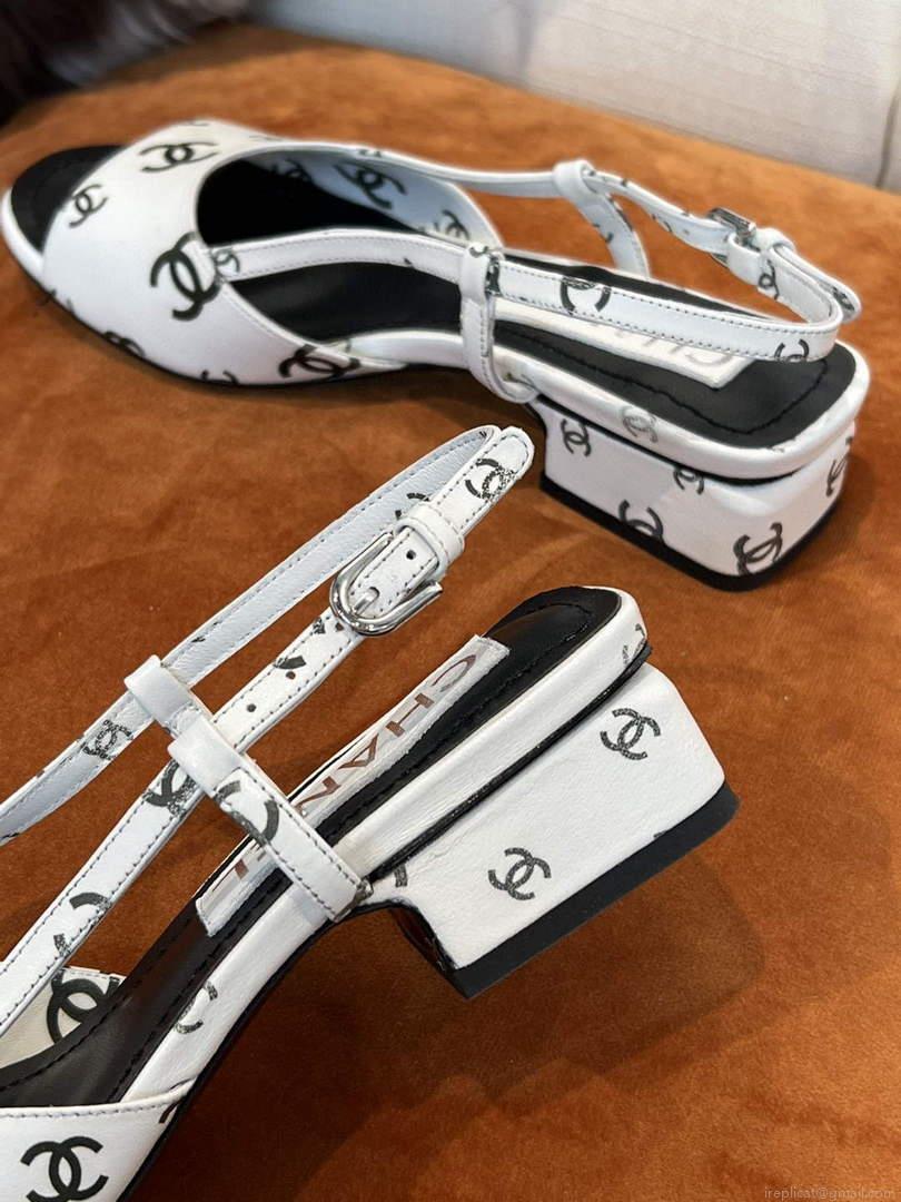 Chanel Women’s Sandals Chanel Designer Heel 35mm C90240 White