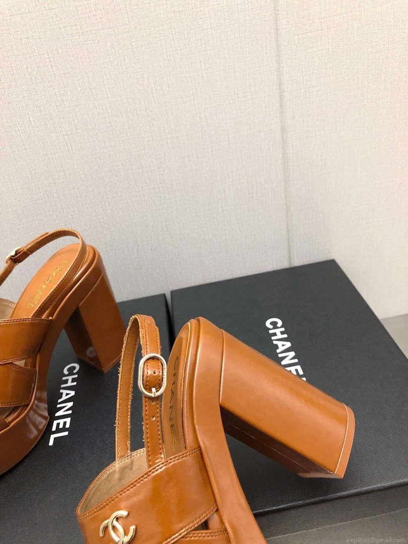 Chanel G45016 Patent Crumpled Lambskin Sandals C88323