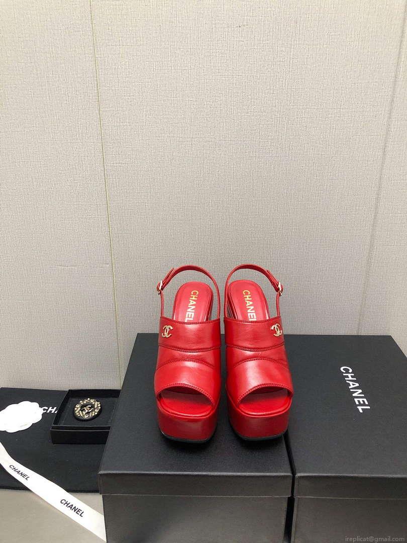 Chanel G45016 Patent Crumpled Lambskin Sandals C88325