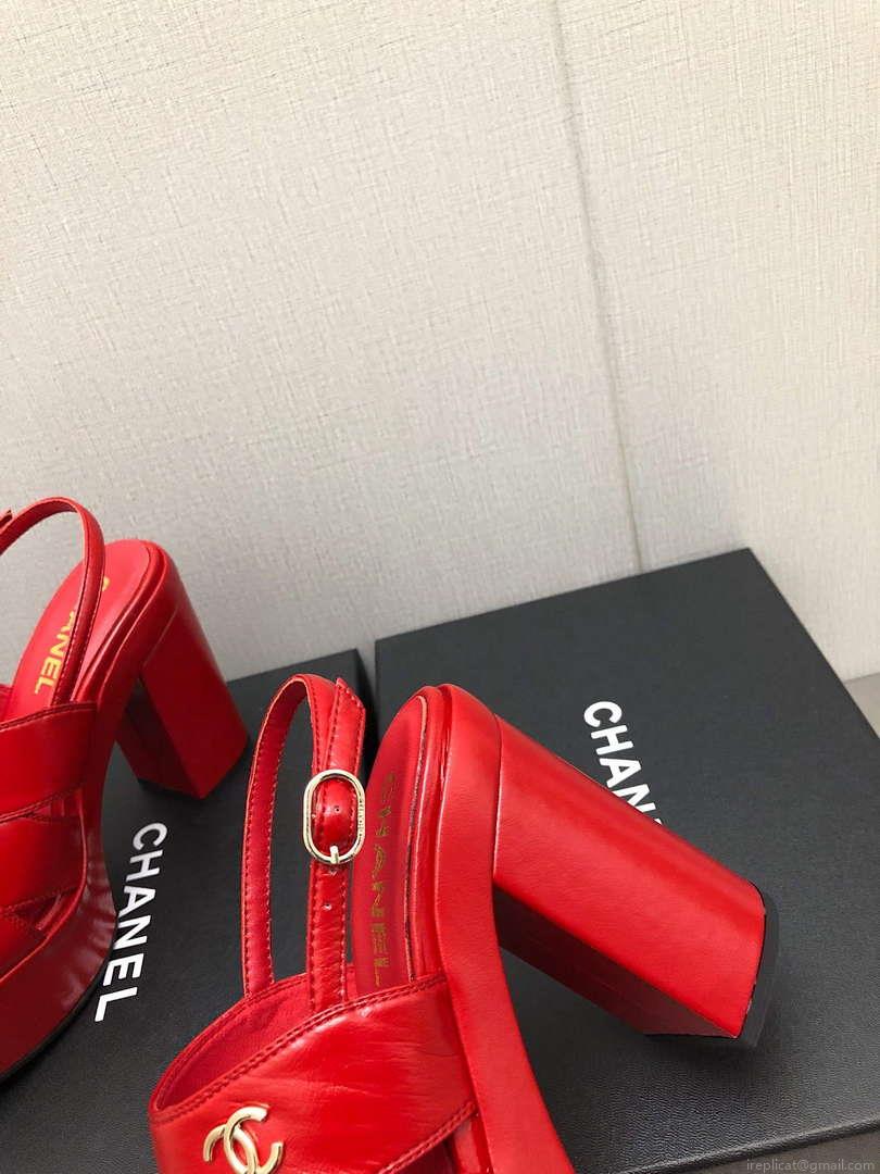 Chanel G45016 Patent Crumpled Lambskin Sandals C88325