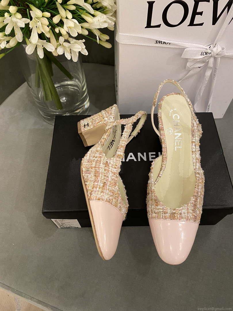 Chanel Women’s G31318 Slingbacks Goatskin Grosgrain Sandals Shoes C91003