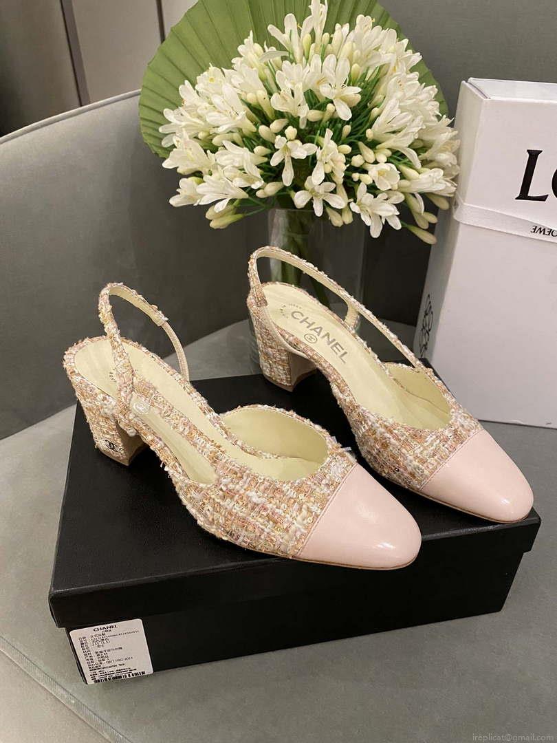 Chanel Women’s G31318 Slingbacks Goatskin Grosgrain Sandals Shoes C91003