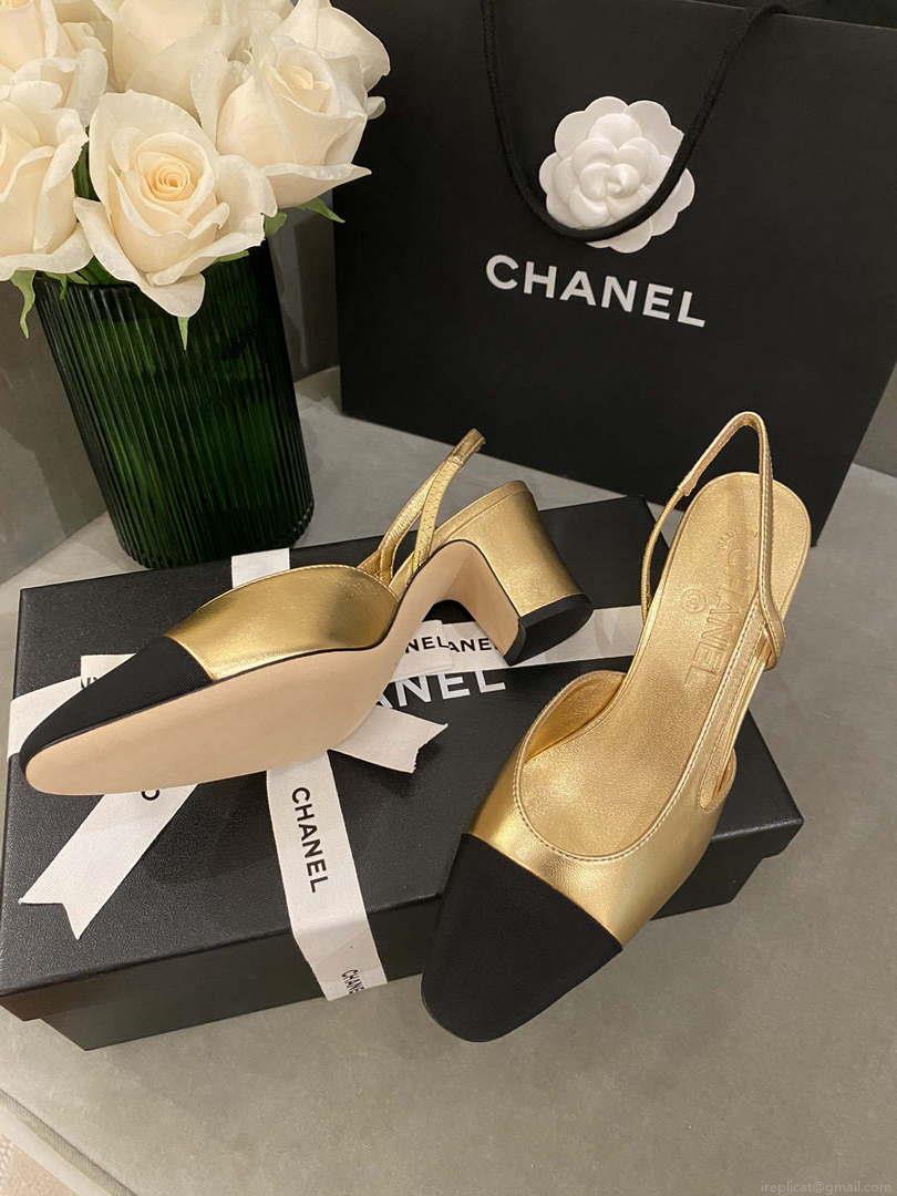 Chanel Women’s G31318 Slingbacks Goatskin Grosgrain Sandals Shoes C91005