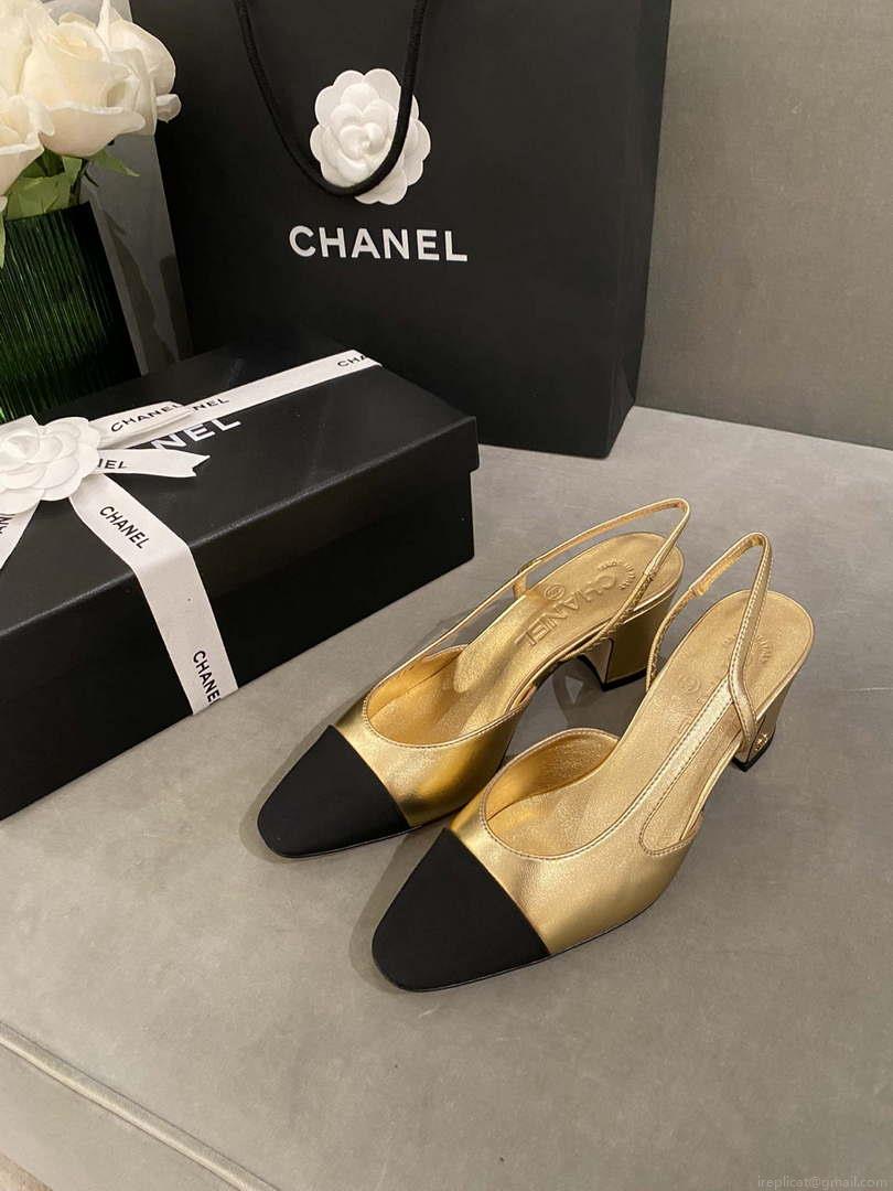 Chanel Women’s G31318 Slingbacks Goatskin Grosgrain Sandals Shoes C91005