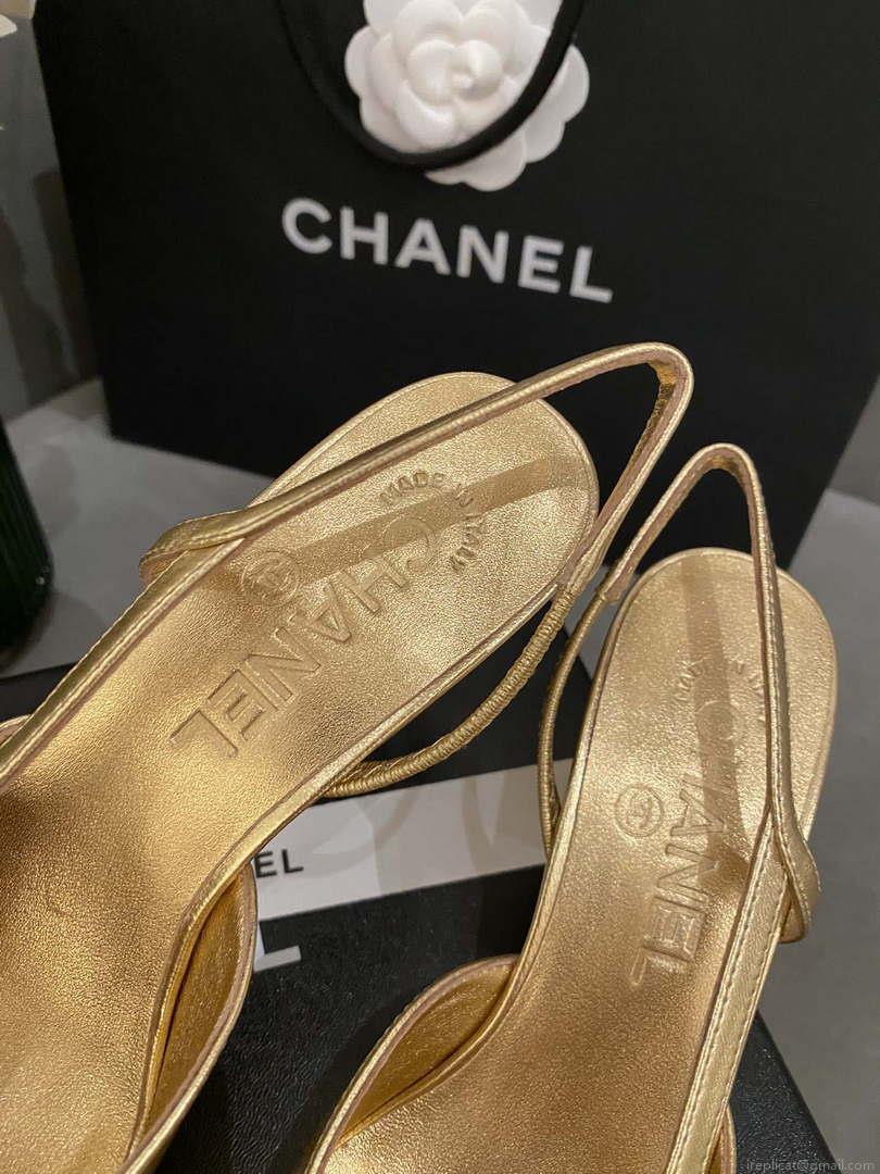 Chanel Women’s G31318 Slingbacks Goatskin Grosgrain Sandals Shoes C91005