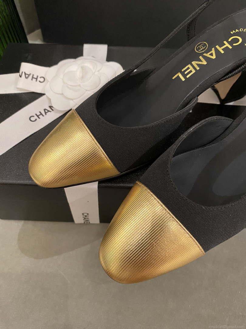 Chanel Women’s G31318 Slingbacks Goatskin Grosgrain Sandals Shoes C91006