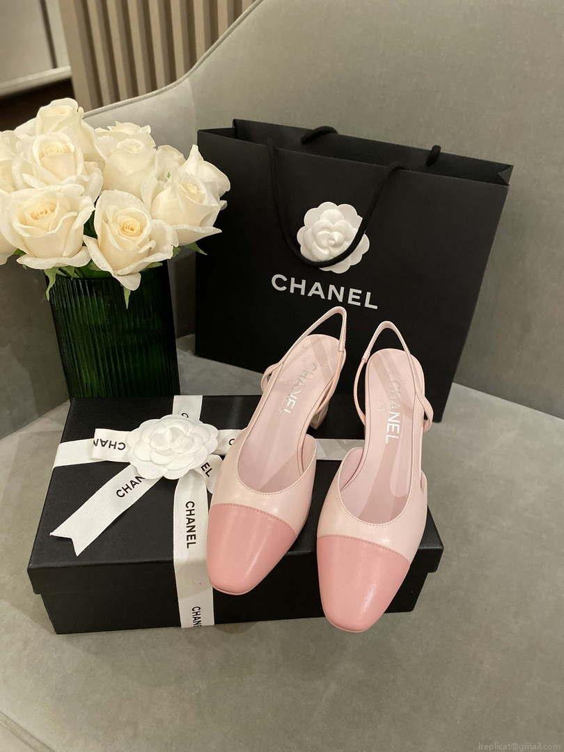 Chanel Women’s G31318 Slingbacks Goatskin Grosgrain Sandals Shoes C91007
