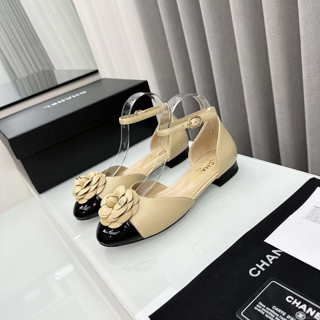 Chanel Women’s G31318 Camellia shoes Lambskin Sandals Shoes CC91002