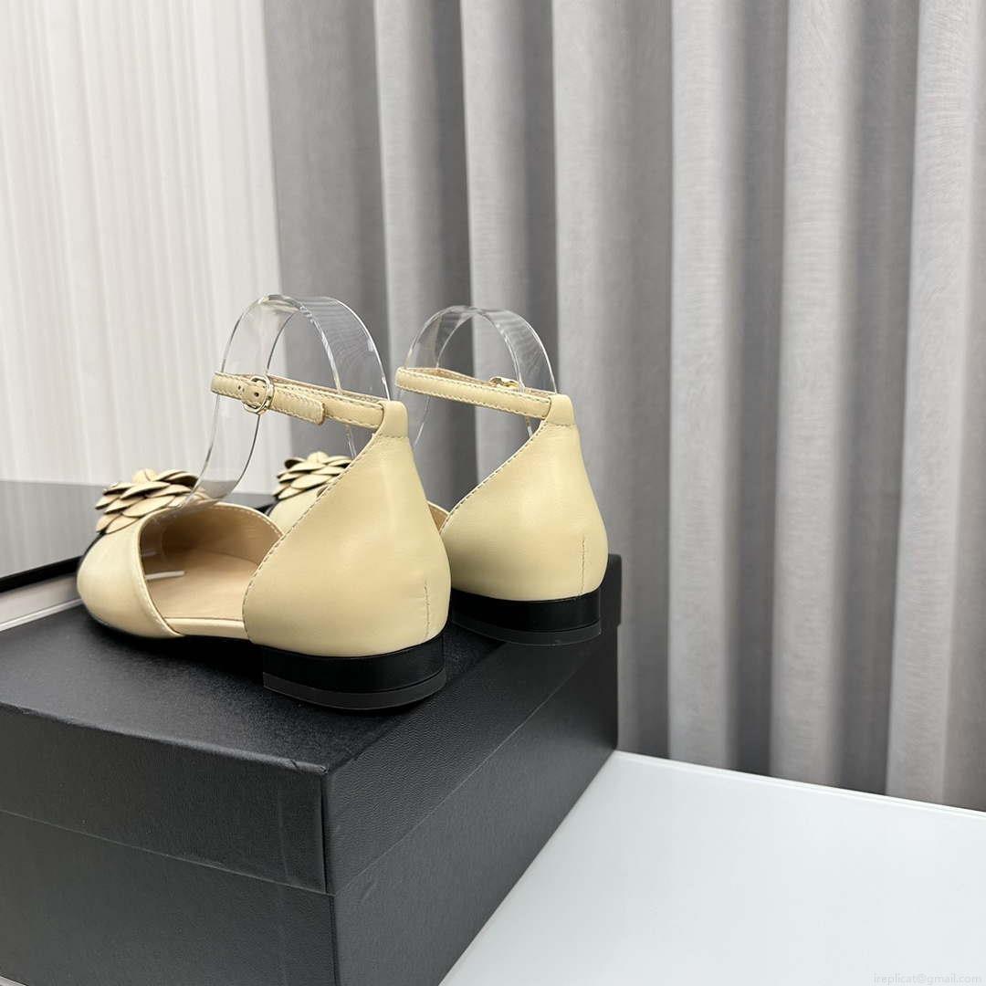 Chanel Women’s G31318 Camellia shoes Lambskin Sandals Shoes CC91002