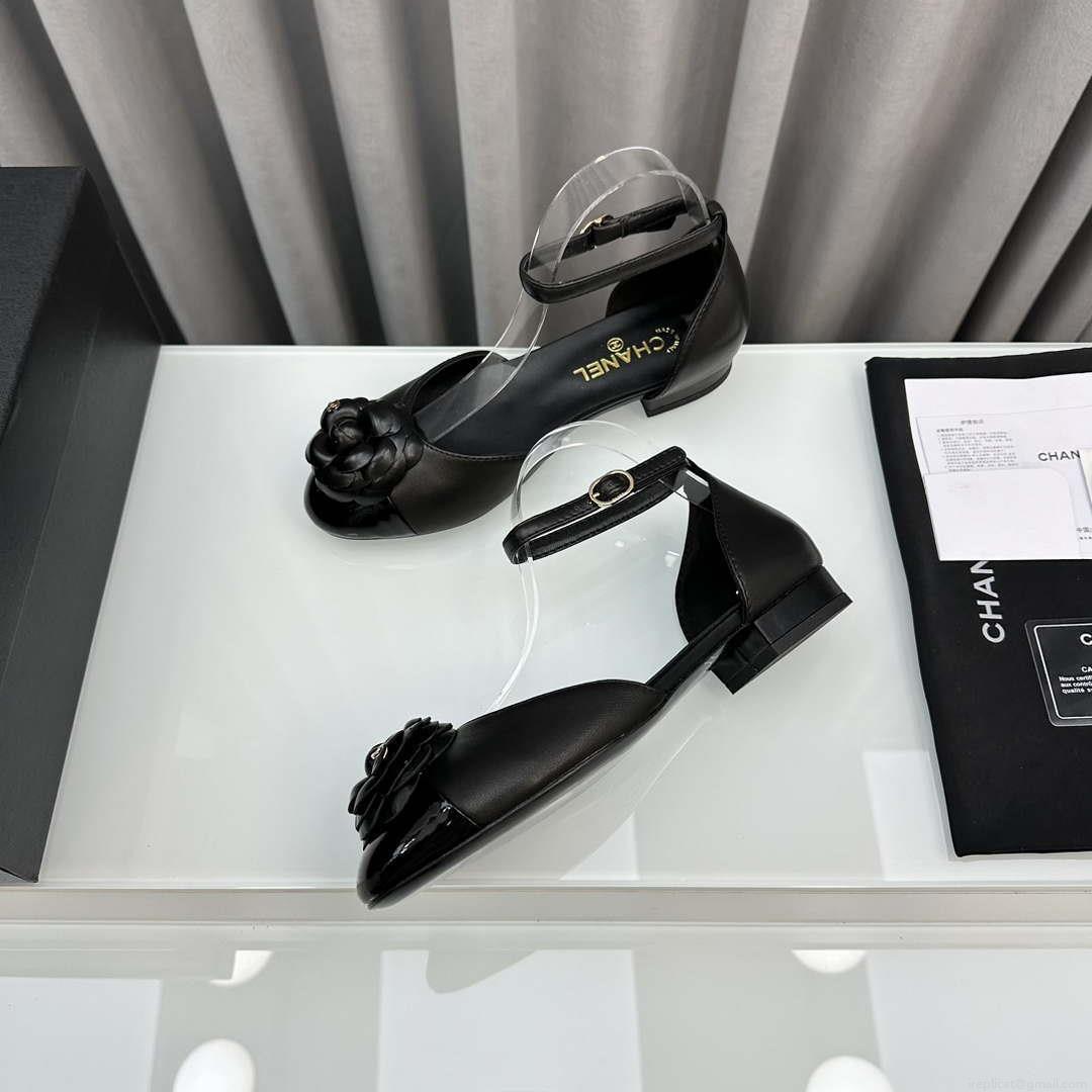 Chanel Women’s G31318 Camellia shoes Lambskin Sandals Shoes CC91003