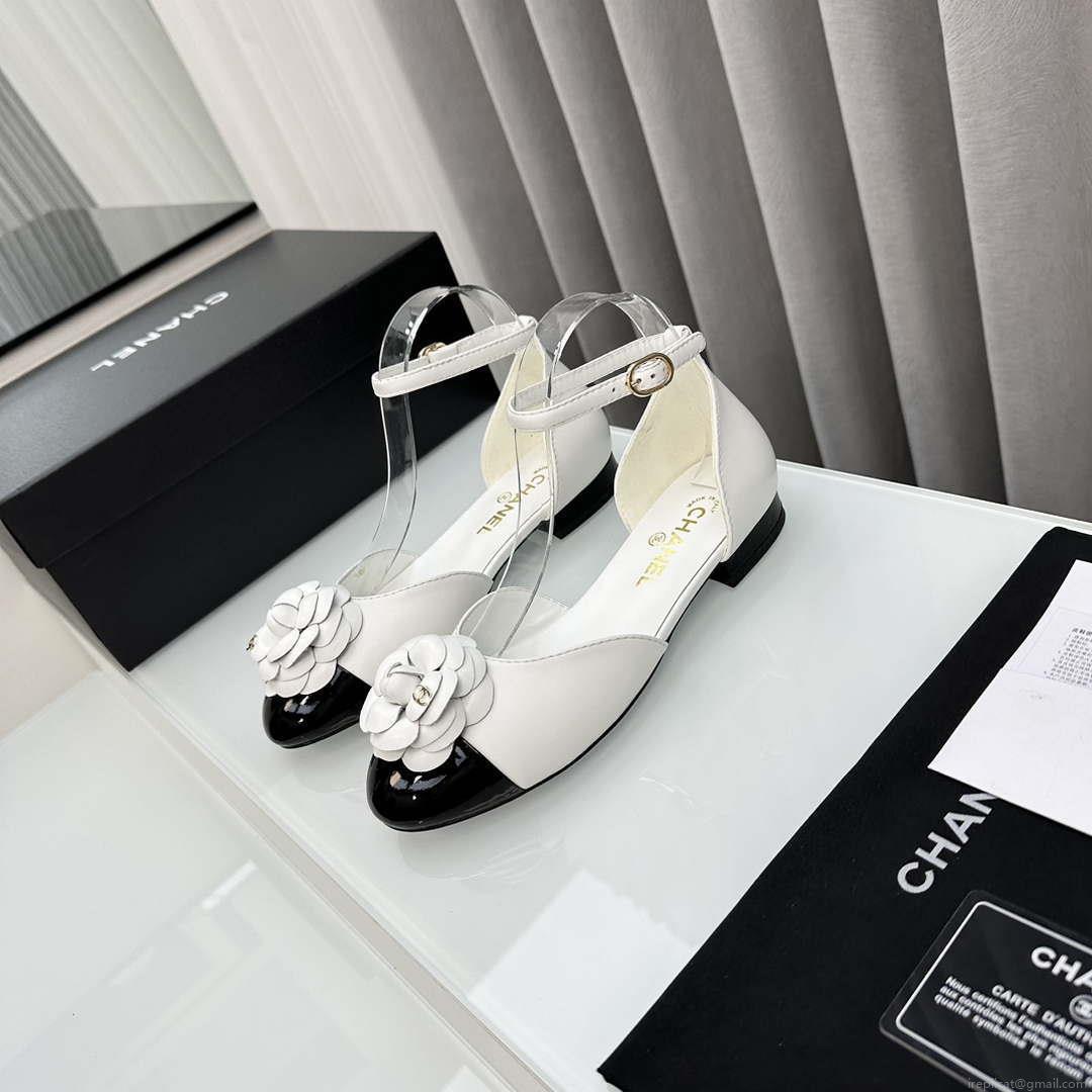 Chanel Women’s G31318 Camellia shoes Lambskin Sandals Shoes CC91004