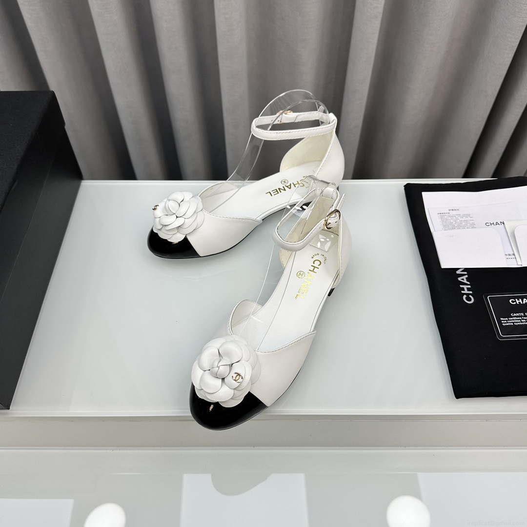 Chanel Women’s G31318 Camellia shoes Lambskin Sandals Shoes CC91004