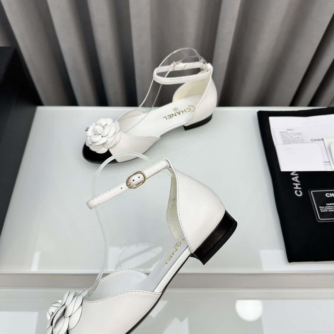Chanel Women’s G31318 Camellia shoes Lambskin Sandals Shoes CC91004