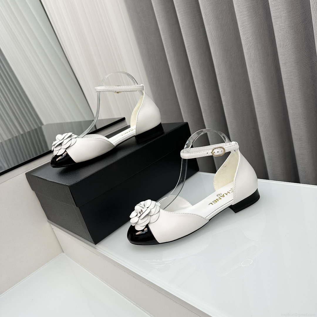 Chanel Women’s G31318 Camellia shoes Lambskin Sandals Shoes CC91004