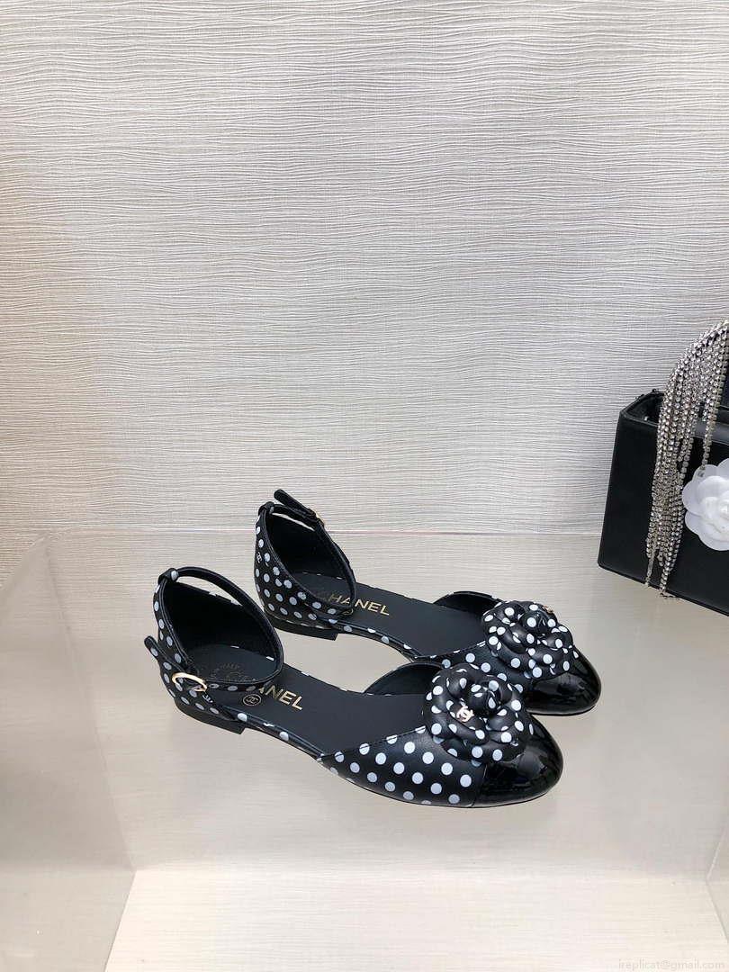 Chanel Women’s G31318 Camellia shoes Lambskin Sandals Shoes CC91005