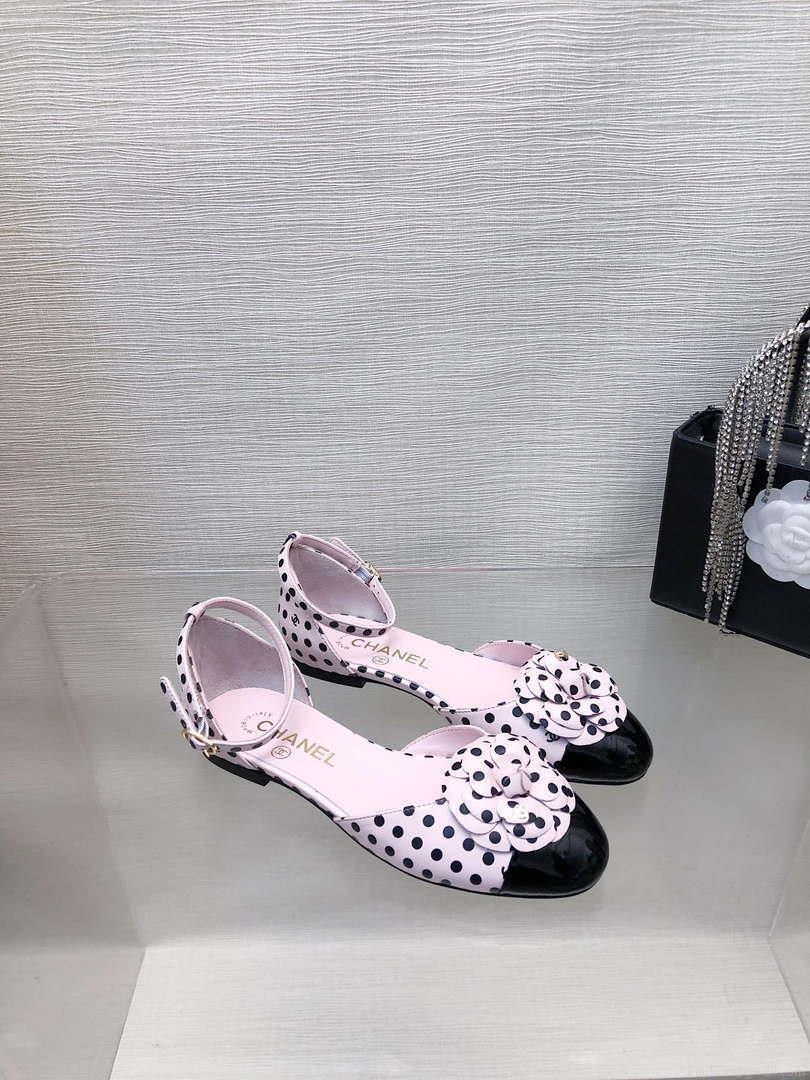 Chanel Women’s G31318 Camellia shoes Lambskin Sandals Shoes CC91007