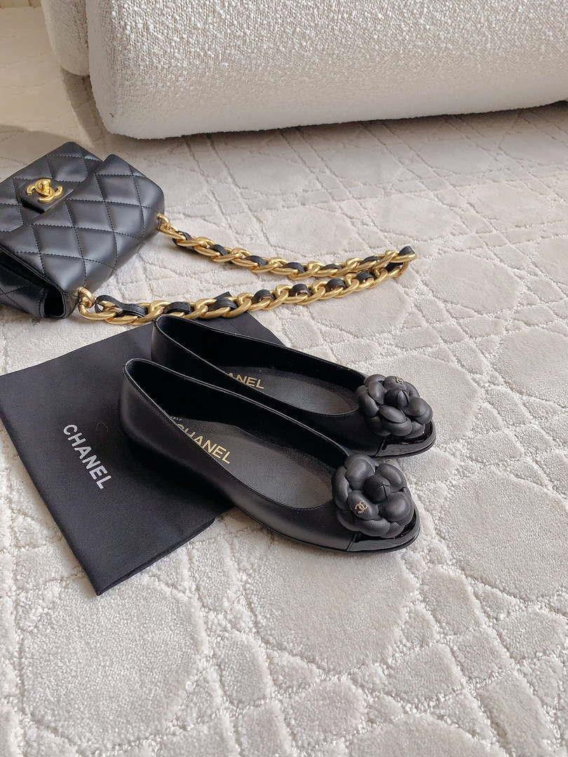 Chanel Women’s G31318 Camellia shoes Lambskin CC91008