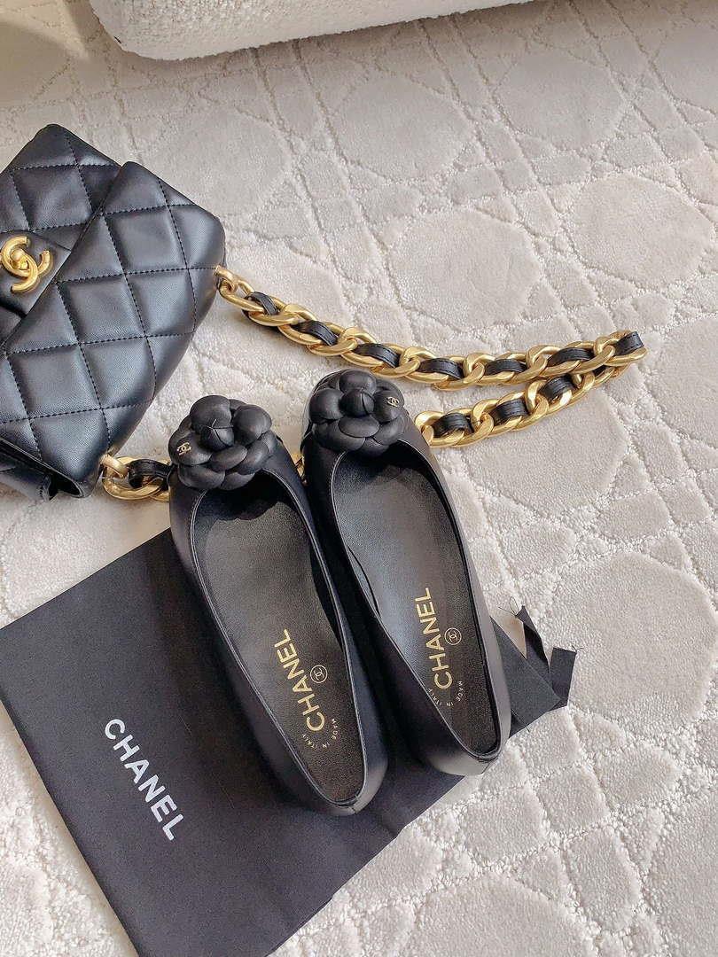 Chanel Women’s G31318 Camellia shoes Lambskin CC91008