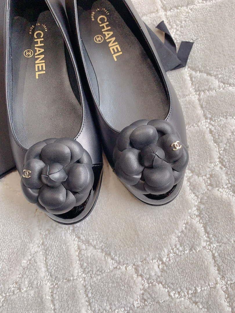 Chanel Women’s G31318 Camellia shoes Lambskin CC91008