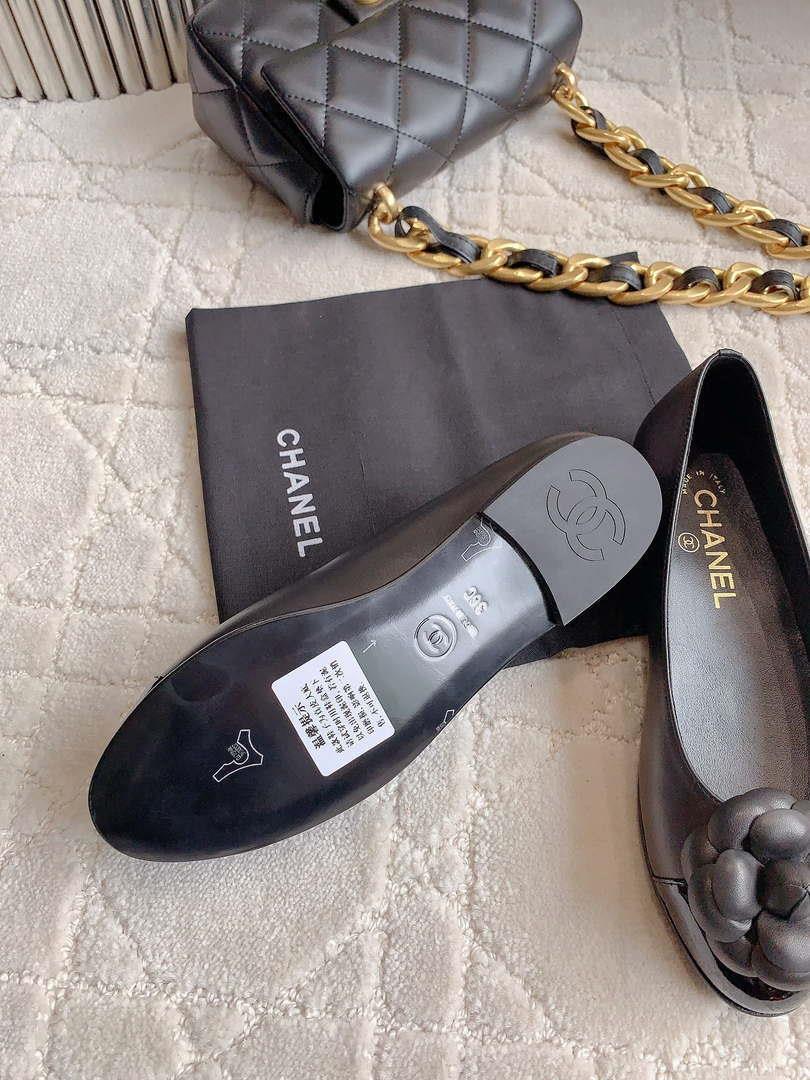Chanel Women’s G31318 Camellia shoes Lambskin CC91008