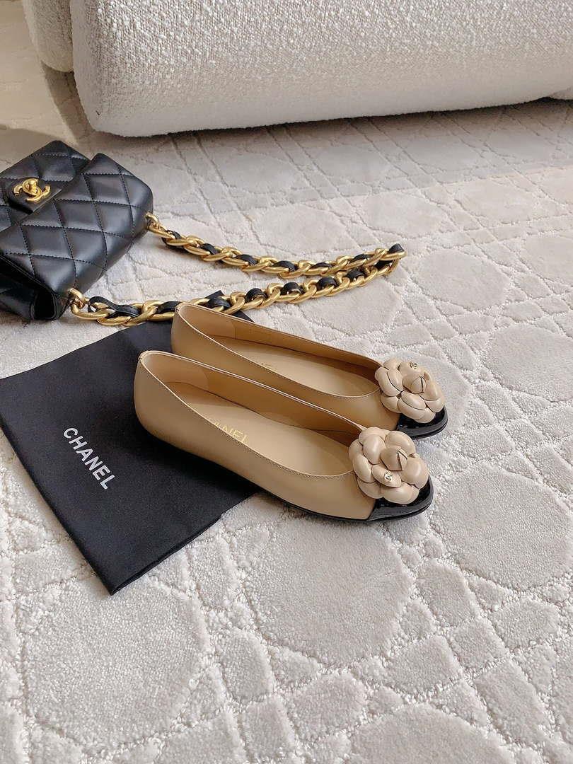 Chanel Women’s G31318 Camellia shoes Lambskin CC91009