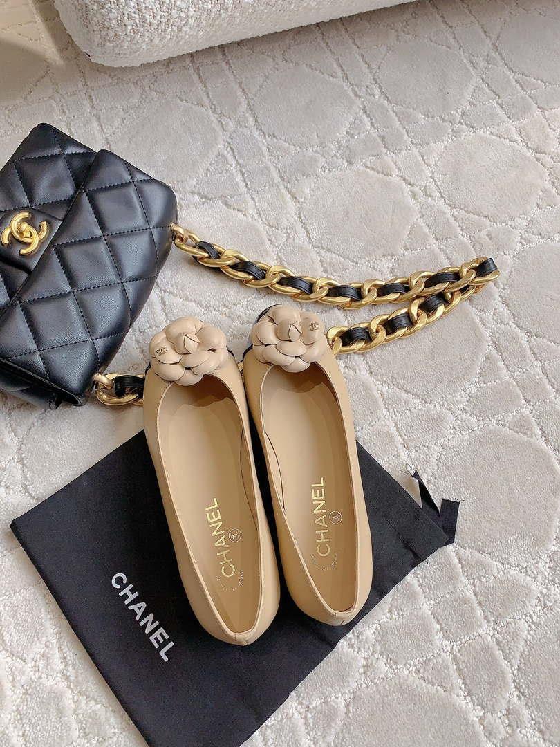 Chanel Women’s G31318 Camellia shoes Lambskin CC91009
