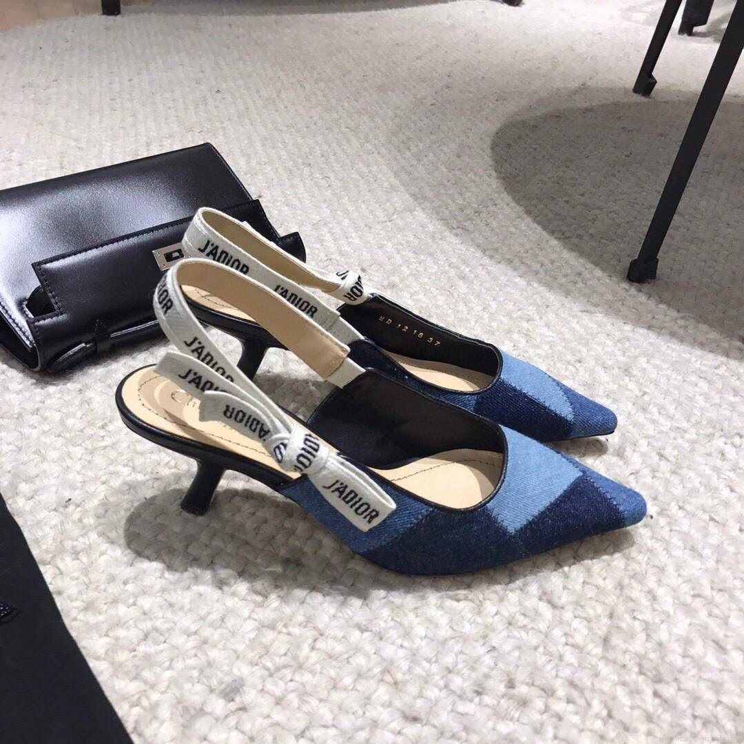 Dior KCP867 J’ADIOR Slingback Pump Blue Metallic Fabric