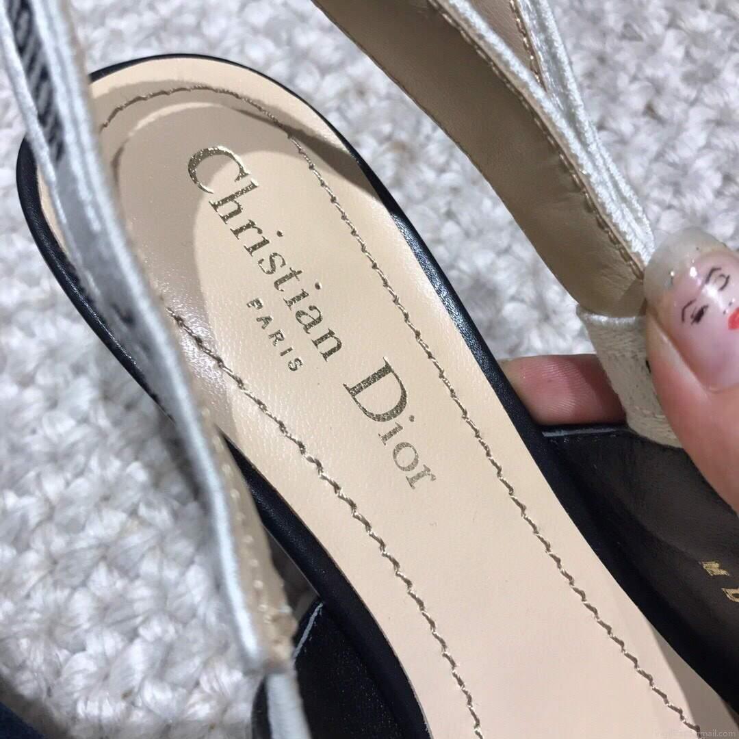Dior KCP867 J’ADIOR Slingback Pump Blue Metallic Fabric
