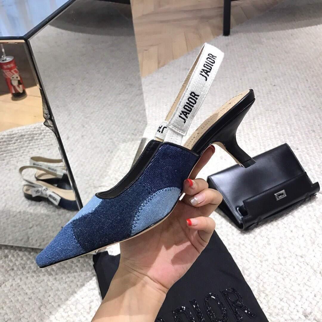 Dior KCP867 J’ADIOR Slingback Pump Blue Metallic Fabric