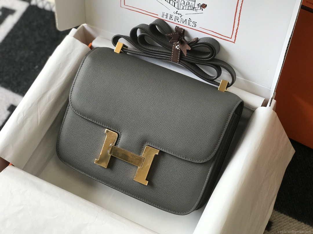 Hermes Constance Cross Body Bag Epsom Leather Gold H28402