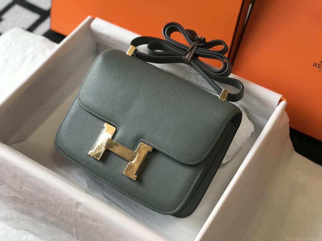 Hermes Constance Cross Body Bag Epsom Leather Gold H28407