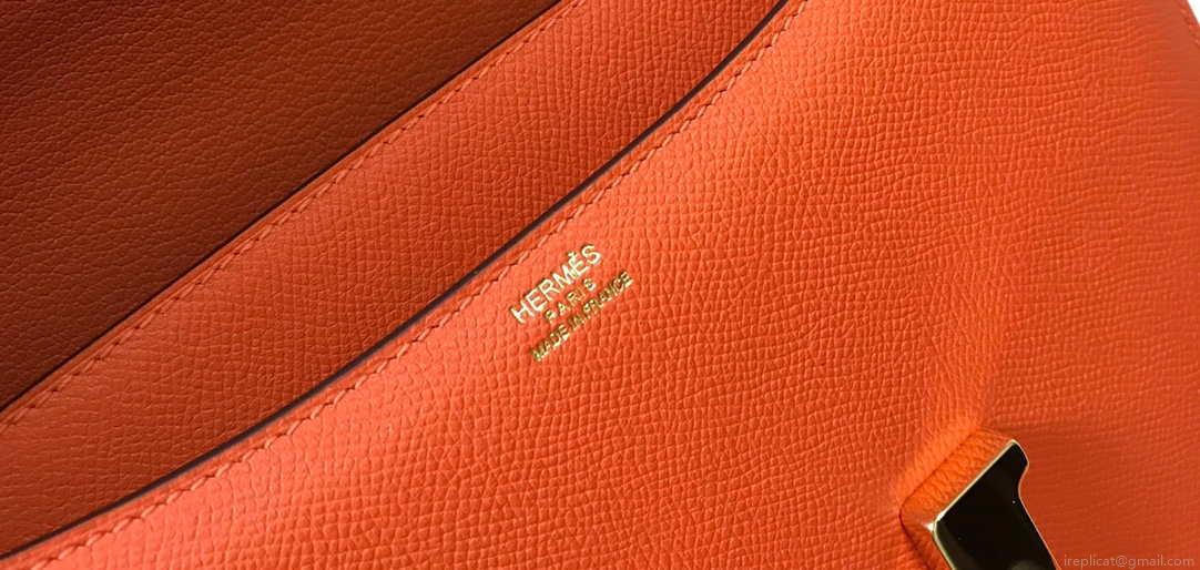Hermes Constance Cross Body Bag Epsom Leather Gold H28409
