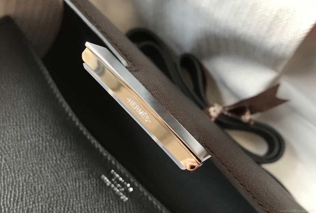 Hermes Constance Shoulder Bags Epsom Leather Silver H28416