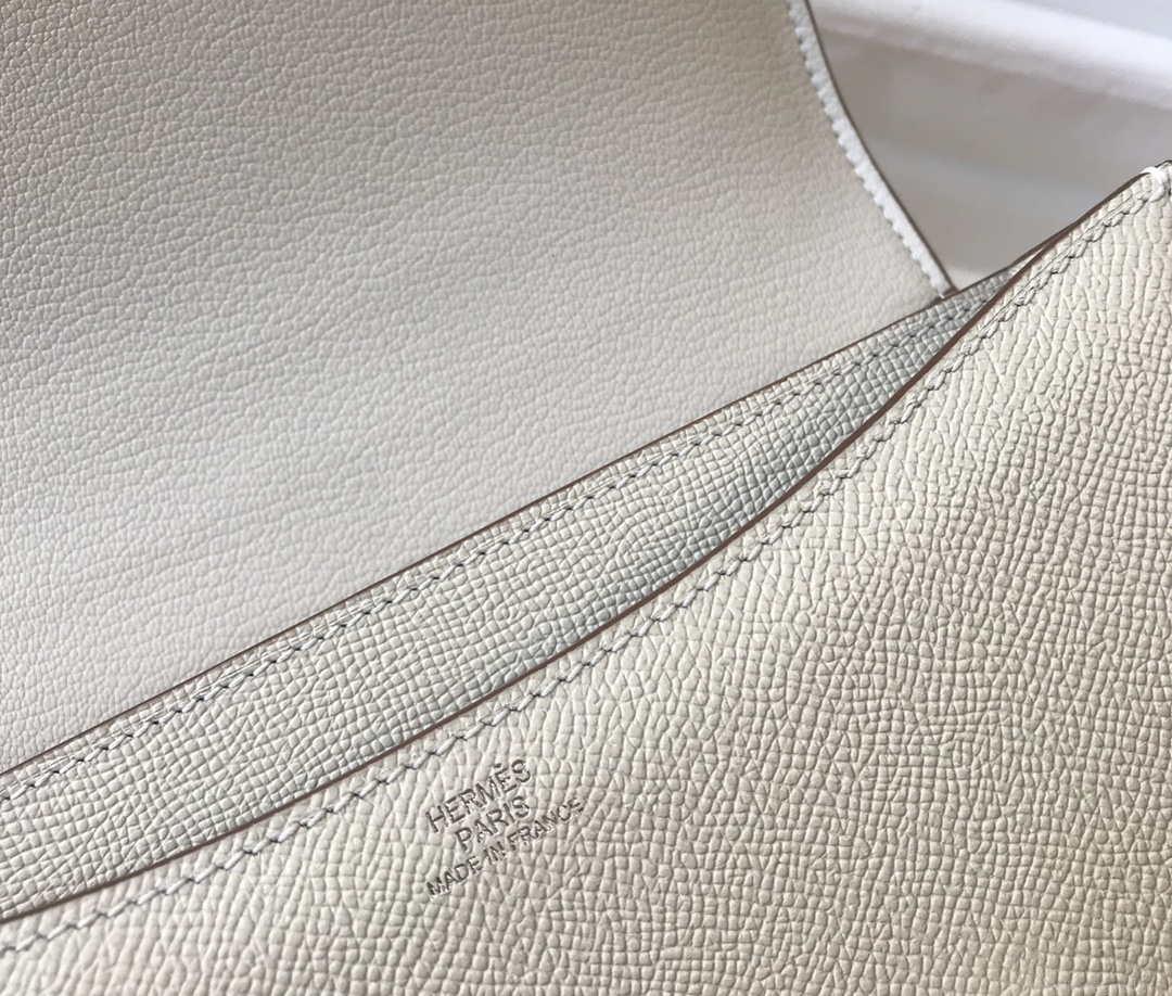 Hermes Constance Shoulder Bags Epsom Leather Silver H28419
