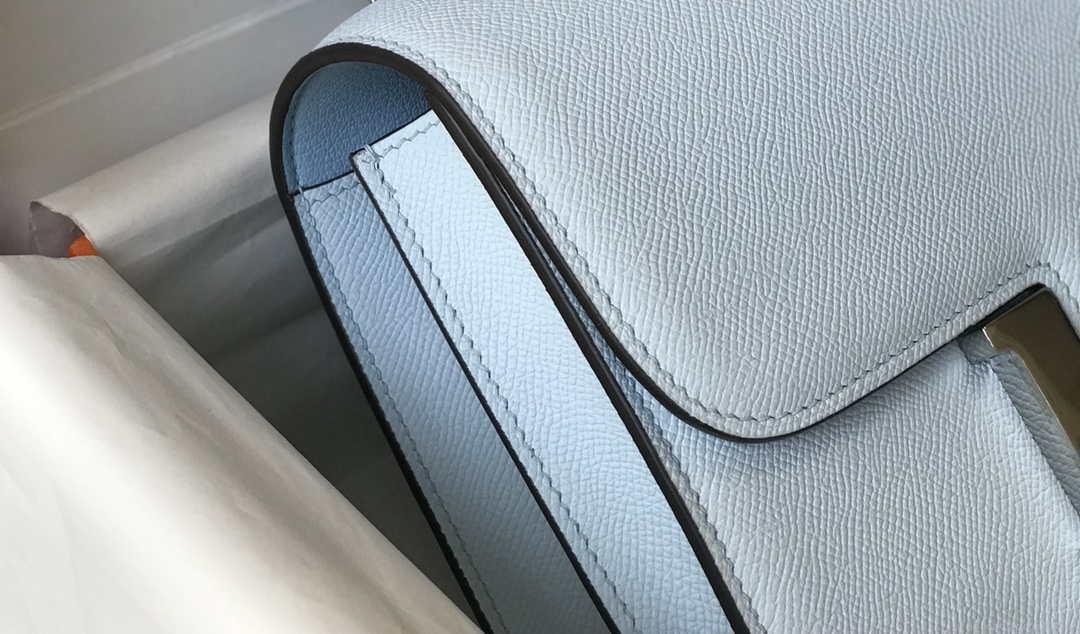 Hermes Constance Shoulder Bags Epsom Leather Silver H28420
