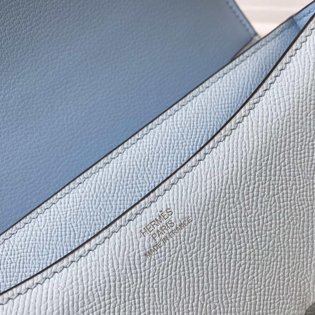 Hermes Constance Shoulder Bags Epsom Leather Silver H28420