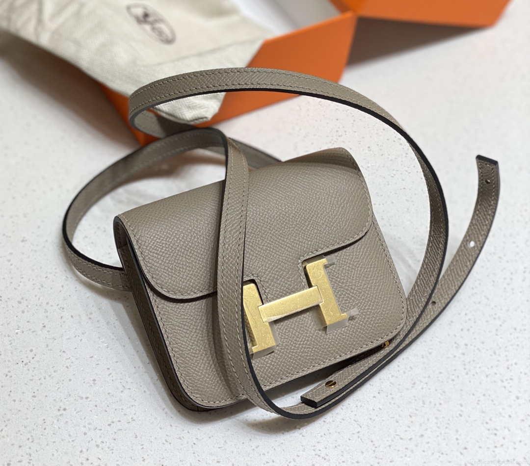 Hermes Constance Mini Cross Body Bag Epsom Leather Gold H28421