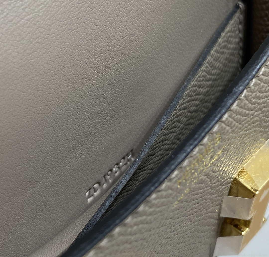 Hermes Constance Mini Cross Body Bag Epsom Leather Gold H28421