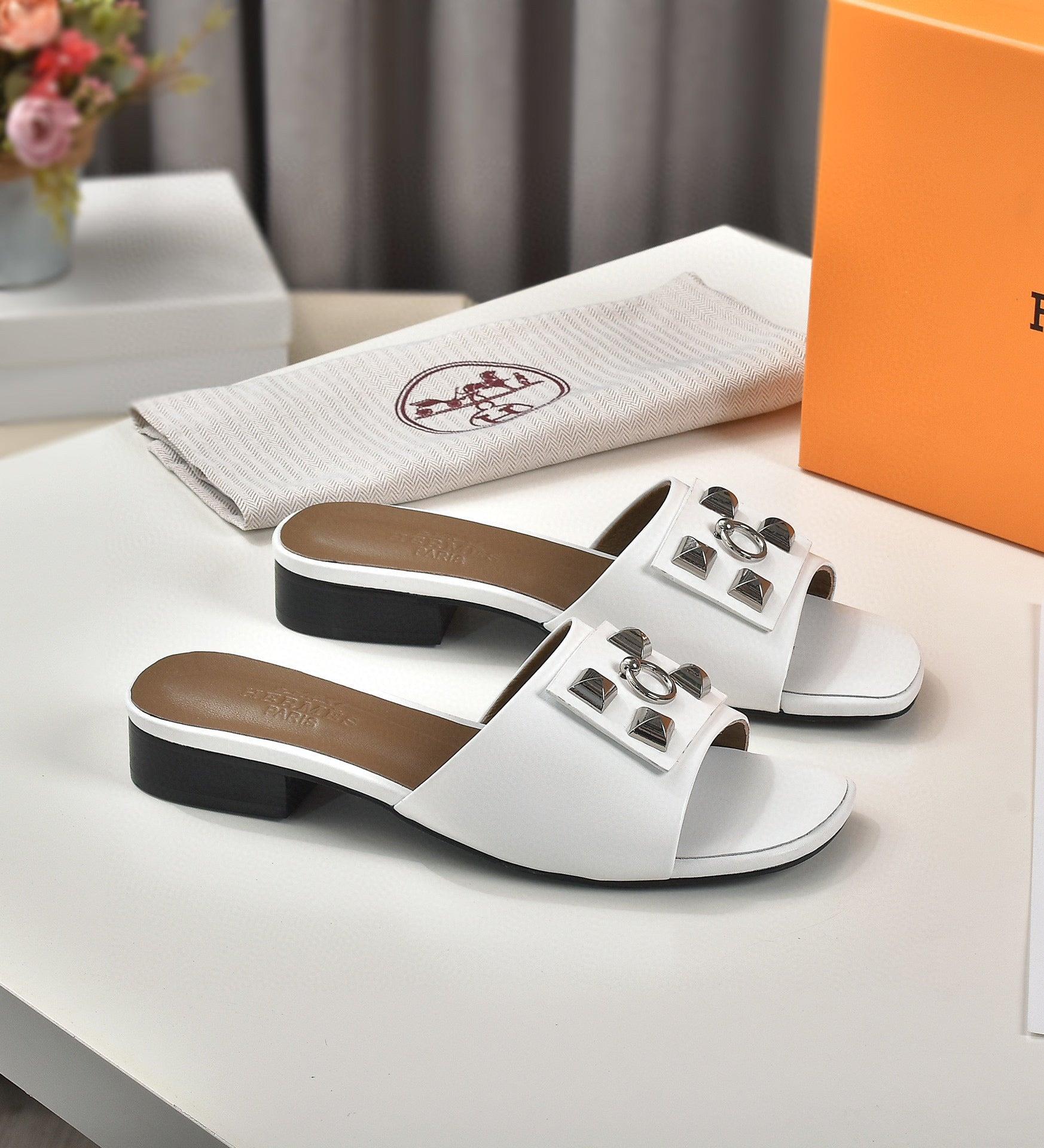 Hermes Women Shoes Designer Hermes Slippers Heel 60mm H70033