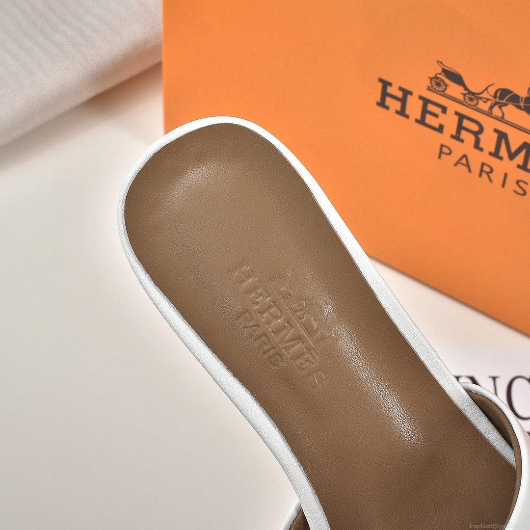 Hermes Women Shoes Designer Hermes Slippers Heel 60mm H70033